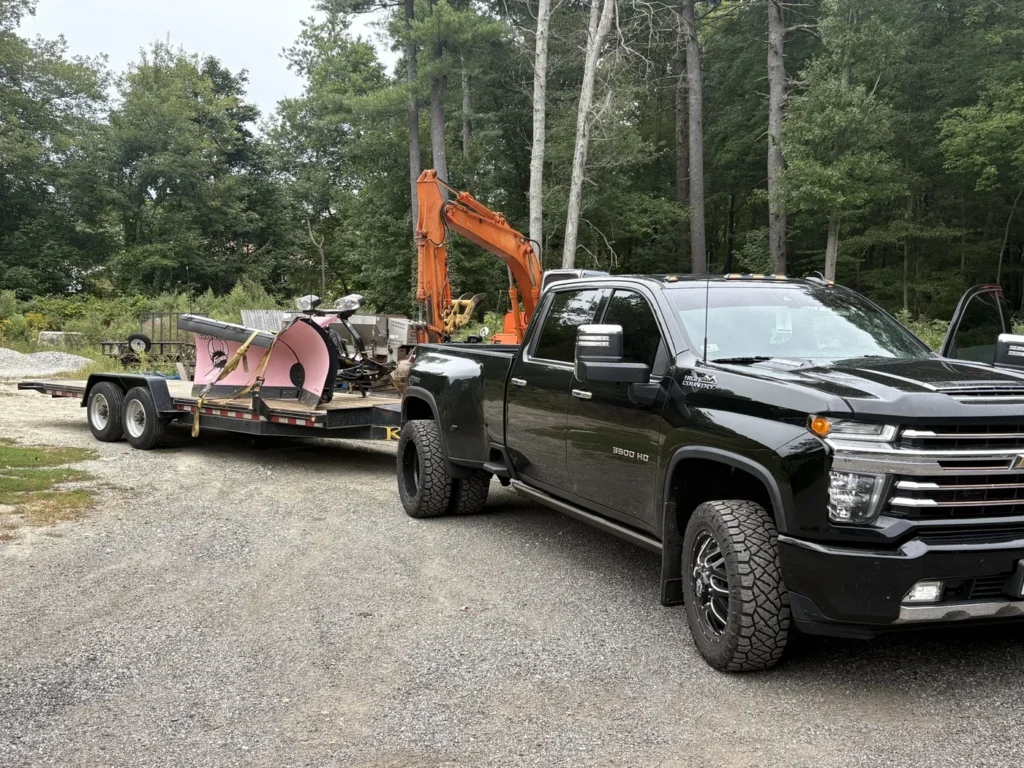 JP Excavation truck and equipment trailer