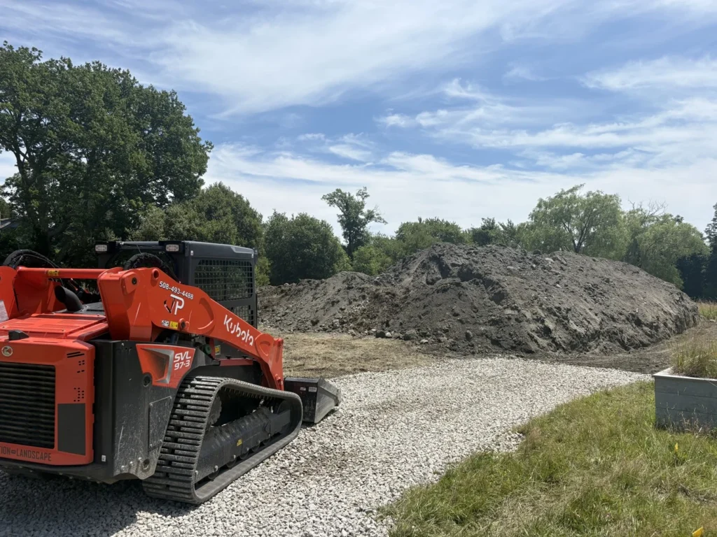 Kubota compact track loader at a cleared work site