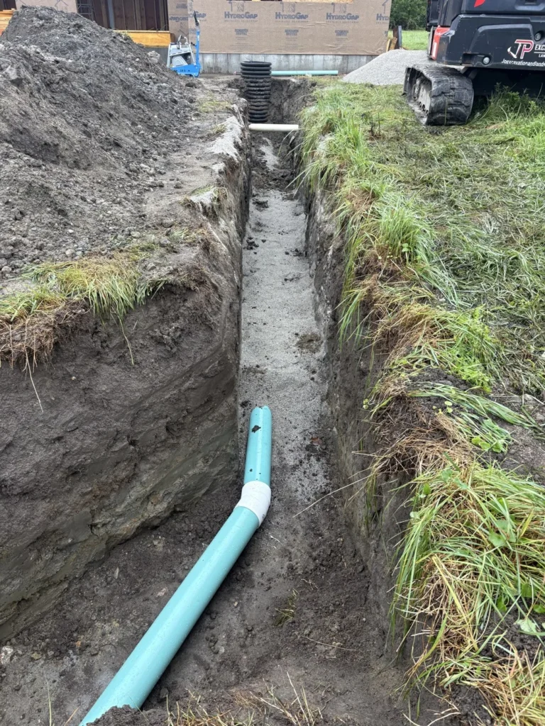 Long pipe run during underground utility installation