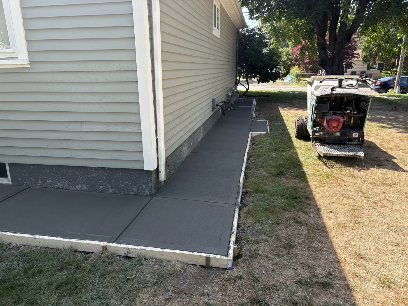 Finished patio and walkway area at a home